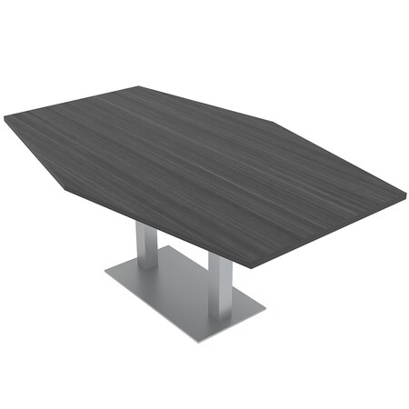 Skutchi Designs 45.25 in W, 71.5 in L, 29 in H, Engineered Wood Top, Grey HAR-HEX.IR-46x72-DOU-ASIANNIGHT